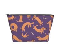 Jugando al Perro Salchicha, Bolsa de artículos de tocador Bolsa de Maquillaje Bolsa de cosméticos Bolsa de artículos de tocador de Viaje portátil