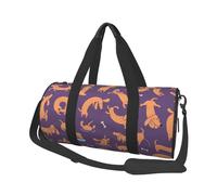 Jugando al Perro Salchicha, Bolsa de Viaje de Gran Capacidad, Bolso Redondo, Bolsa de Viaje Deportiva, Bolsa de Mano, Bolsa de Fitness