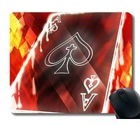 jugando al póker Mousepad, tarjetas jugando a las cartas Arte Alfombrilla De Ratón Cosido Frontera
