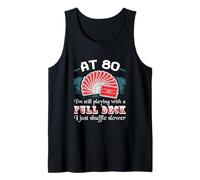 Jugando con Cartas de 80 cumpleaños de 80 años Camiseta sin Mangas