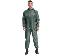 Jugaoge Mono unisex para mujeres y hombres al aire libre, mono de una pieza antiestático resistente al polvo, mono de trabajo para trabajadores de taller, pintura en aerosol L-4XL, gris, XXXXL