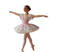 Jugaoge Niña Vestido De Ballet Body Clásico Bailar Competición Bota Espejo Perfume Gorro Planta Rosa 13-14 años