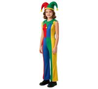 Jugaoge Niños Traje De Payaso De Halloween Combinación Sin Mangas Y Pantalón a Campana Para Fiestas Festival Vistoso 5-6 años
