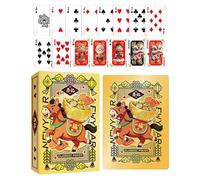 Jugar a las cartas para el Festival de Primavera | Suministros de Año del Caballo,Juegos de Poker para | Para Adolescentes Adultos Coleccionistas Turistas Reuniones Familiares