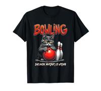 Jugar a los Bolos Porque asesinar está Mal, Humor para Gatos, Bolos, Amante de los Gatos Camiseta