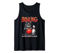 Jugar a los Bolos Porque asesinar está Mal, Humor para Gatos, Bolos, Amante de los Gatos Camiseta sin Mangas