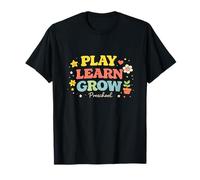 Jugar Aprende Crecer Preescolar | Lindo Retro Camiseta