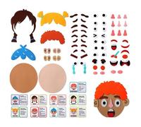 Jugar con el aprendizaje de socios - Kit de aprendizaje emocional social Felt Adesions | Interacción pegatinas de emoticonos para niños para el multijugador interactivo para la escuela, parque, coche