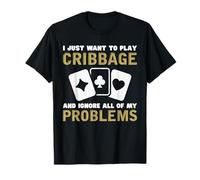 Jugar Cribbage Divertido Humor Diseño Camiseta