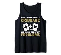 Jugar Cribbage Divertido Humor Diseño Camiseta sin Mangas