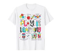 Jugar es aprender maestro primer día de clases de regreso a la escuela Camiseta