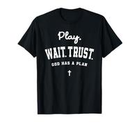 Jugar Espera Confía en Dios Tiene un Plan Cita Biblia Cristiana Camiseta