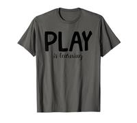 Jugar está aprendiendo Maestra de Preescolar de Preescolar Camiseta