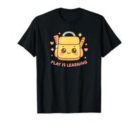Jugar está aprendiendo Maestra de Preescolar de Preescolar Camiseta
