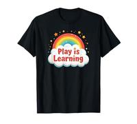 Jugar está aprendiendo Maestra de Preescolar de Preescolar Camiseta