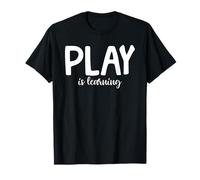 Jugar está aprendiendo Maestra de Preescolar de Preescolar Camiseta