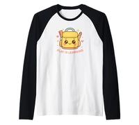 Jugar está aprendiendo Maestra de Preescolar de Preescolar Camiseta Manga Raglan