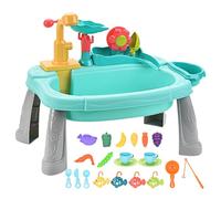 Jugar Fregadero, Jugar Fregadero con Agua Corriente circula el Grifo Giratorio niño con la Rueda de Agua de Flores caricaturas eléctricas para niños de Verano para el Juego de Pesca fingir