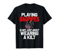 Jugar gaitas no Solo sobre Usar Kilts Bagpiper Camiseta