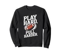 Jugar Hard Pull Harder Rugby Football Sports Sudadera