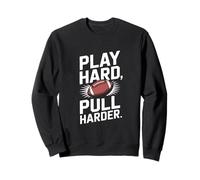 Jugar Hard Pull Harder Rugby Football Sports Sudadera