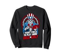 Jugar Más Disco Golf Frolf Patriótico Goth USA Uncle Sam Skull Sudadera