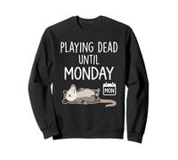 Jugar Muerto hasta el Lunes Humor Divertido zarigüeya Humor Fin de Semana Sudadera