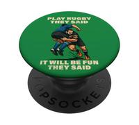 Jugar Rugby Dijeron Que Será Divertido Divertido Mundo Bokke PopSockets PopGrip Adhesivo