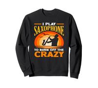 Jugar Saxofón Divertido Saxofonista Diciendo Música Jazz Sudadera