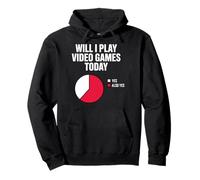 ¿Jugaré Videojuegos Hoy? Gráfico Circular Divertido para Jugadores Sudadera con Capucha