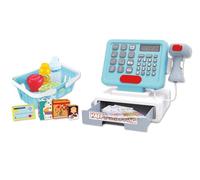 JugaToys - Caja registradora de Juguete con escáner, Cesta y Accesorios - con Luces y Sonidos Reales - Juego de imitación para niños y niñas a Partir de 3 años - Tienda y supermercado Infantil