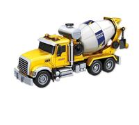 JugaToys - Camión hormigonera de Juguete - vehículo de construcción - para niños y niñas de a Partir de 3 años - con Efecto de luz y Sonido - Pilas Incluidas - Función de rotación - Tamaño 35 cm
