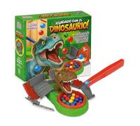 JUGATOYS - Juego de Mesa Infantil Cuidado con el Dinosaurio - Atrapa Las Bolas de Colores con Pinzas Antes de Que el T-Rex Ataque - Juguete de Habilidad y Reflejos para niños a Partir de 3 años