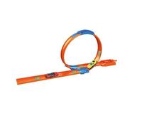 JugaToys - Pista de Coches para Niños - Incluye 6 Coches - Circuito de Carreras con Looping - Pista Infantil con Almacenamiento - Juego de Velocidad y Competición - Regalo Niños (Naranja y Azul)