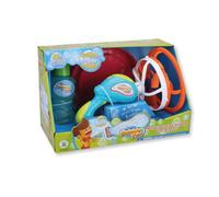 JugaToys - Pistola de Burbujas de jabón automática - Pompero Gigante - Botella con líquido para pompas incluida - Ventilador Integrado - para niños y niñas a Partir de 3 años - Soplador eléctrico