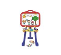 JugaToys - Pizarra Infantil de Pie Doble Cara 59 cm - Incluye Accesorios para Pintar y Dibujar - Pizarra Magnética y de Tiza para Niños y Niñas a Partir de 3 Años - Juego Educativo y Creativo