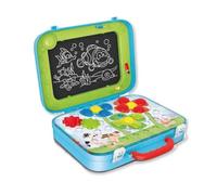 JugaToys - Pizarra Infantil y Juego de Mosaicos 2 en 1 - Maletín Creativo con Accesorios para Dibujar, Pintar y Borrar - Pizarra Magnética y Tablero de Mosaicos para Niños +3 años