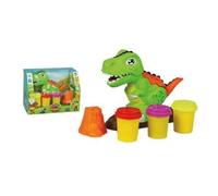 JUGATOYS Plastilina con Dinosaurio, 3 Botes y moldes 25x19x15cm No Aplica Arcilla, Multicolor (8436585223015)