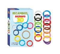 JugaToys - Recambios para bolígrafo 3D - Pack de filamento PLA con 15 colores - 3 Metros por Color - Filamentos Lapiz 3D 1.75mm - Recambio de Plástico Biodegradable - Material seguro y fácil de usar