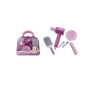 JugaToys - Set de Belleza Infantil en maletín con secador de Pelo y Accesorios - Juguete Creativo y Seguro para niños y niñas a Partir de 3 años - Estuche portátil para Juego simbólico