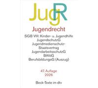 Jugendrecht. JugR: SGB VIII: Kinder- u. Jugendhilfe, JugendschutzG, Jugendmedienschutz-Staatsvertrag, JugendarbeitsschutzG, BAföG, BerufsbildungsG ... Rechtsstand: 1. Januar 2026: 5008
