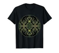 Jugendstil Burlesque Vintage Tribal Verde Artdeco Patrón Camiseta gráfica económica
