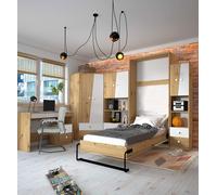 Jugendzimmer-Set 6-tlg Cama Armario Rinconera Artisan Roble Blanco Mate 76575287