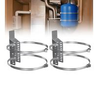 JUGGHOME Soportes para tanque de expansión, soporte de montaje en pared para tanque de expansión térmica con 2 soportes de calentador de agua caliente, correa de acero inoxidable para tanque de 1 a 5