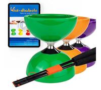Juggle Dream Carousel Diábolo Set para Malabares - Triple Rodamiento Diábolo con Varillas de Fibra y Vídeo de Aprendizaje en Línea (Verde)