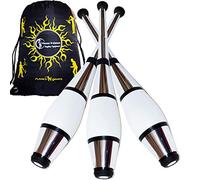 Juggle Dream Euro Pro Malabares Clubs Juego de 3 (¡12 Combinaciones de Colores!) (Plata)