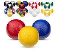 Juggle Dream Juego de 3 Bolas de Malabares Profesionales con vídeo de Aprendizaje en línea Gratuito, Principiantes y Expertos (Rojo, Amarillo, Azul)