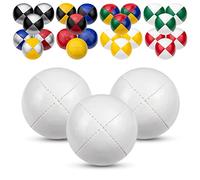 Juggle Dream Juego de 3 Bolas de Malabares Profesionales con vídeo de Aprendizaje en línea Gratuito, Principiantes y Expertos (Blanco)