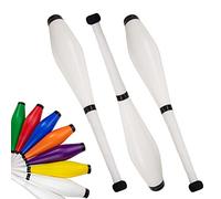 Juggle Dream Trainer Street Juggling Club - Juego de 3 grandes clubes de entrenamiento, juego de malabares para principiantes y avanzados malabaristas (blanco/negro)