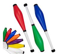 Juggle Dream Trainer Street Malabaristas - Juego de 3 grandes clubes de entrenador, juego de malabares para principiantes y malabaristas avanzados (verde, rojo, azul)